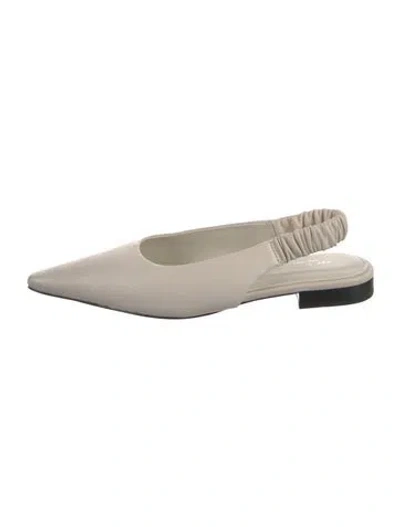 Pre-owned Rag & Bone Leather Slingback Flats In Neutral