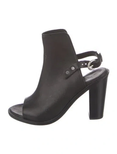 Pre-owned Rag & Bone Leather Slingback Pumps In Black