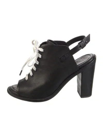 Pre-owned Rag & Bone Leather Slingback Pumps In Black