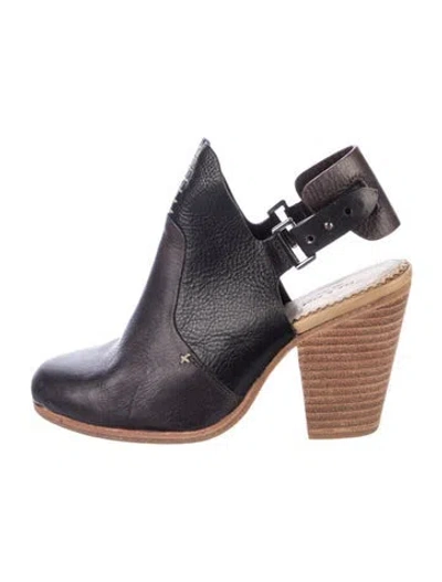 Pre-owned Rag & Bone Leather Slingback Pumps In Black