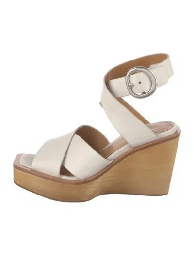 Pre-owned Rag & Bone Leather Slingback Pumps In Neutral