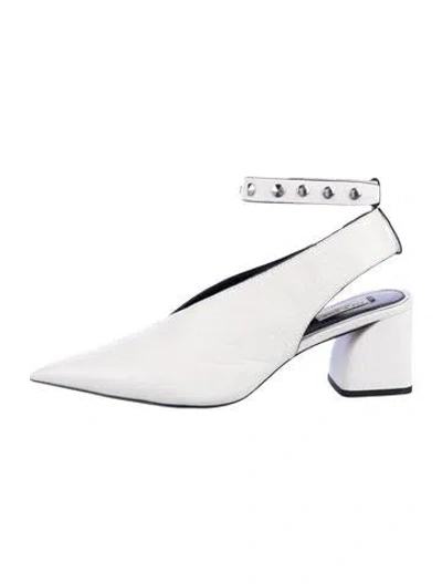 Pre-owned Rag & Bone Leather Slingback Pumps In White