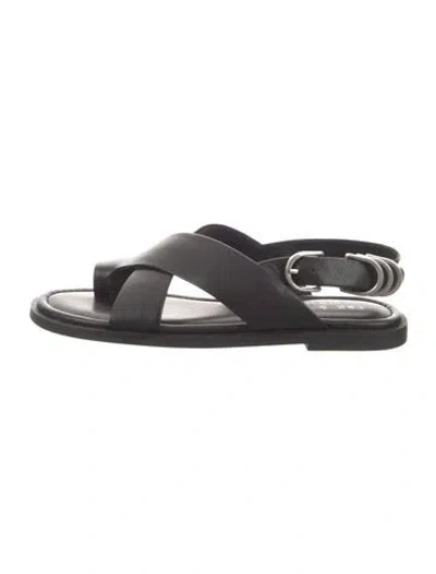 Pre-owned Rag & Bone Leather Slingback Sandals In Black