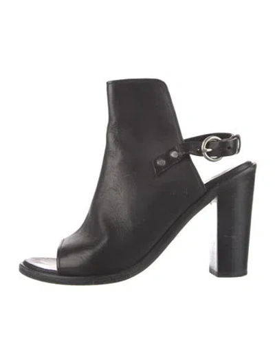 Pre-owned Rag & Bone Leather Slingback Sandals In Black