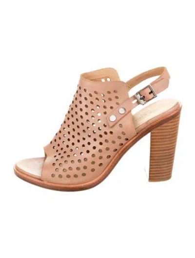 Pre-owned Rag & Bone Leather Slingback Sandals In Brown