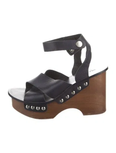 Pre-owned Rag & Bone Leather Slingback Sandals In Multi