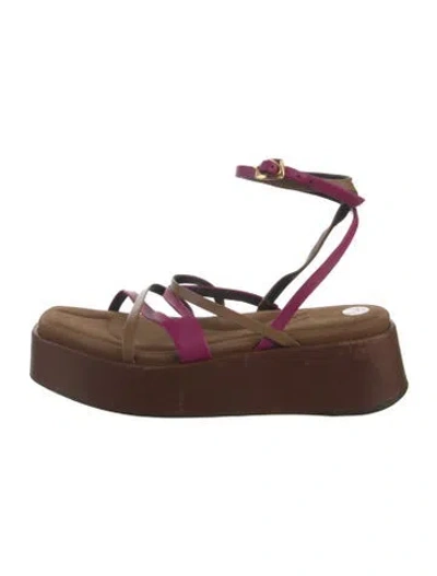 Pre-owned Rag & Bone Leather Slingback Sandals In Multi