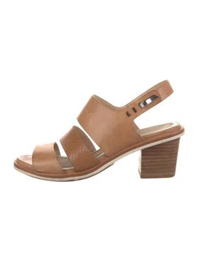 Pre-owned Rag & Bone Leather Slingback Sandals In Neutral