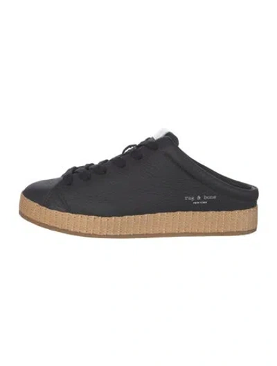 Pre-owned Rag & Bone Leather Sneakers In Black