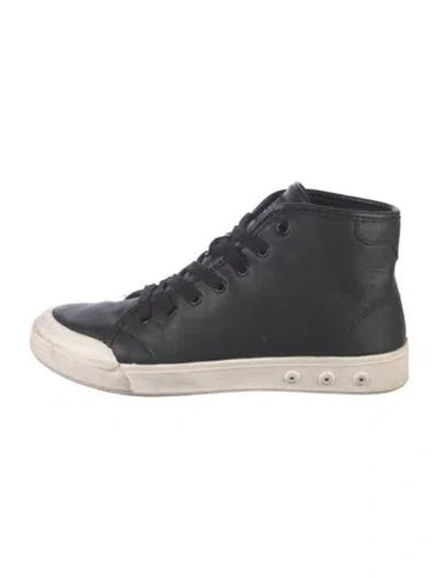 Pre-owned Rag & Bone Leather Sneakers In Black