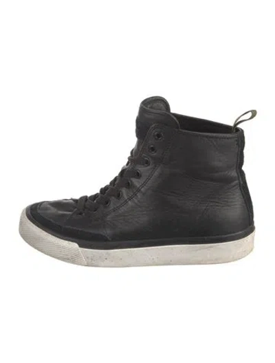 Pre-owned Rag & Bone Leather Sneakers In Black