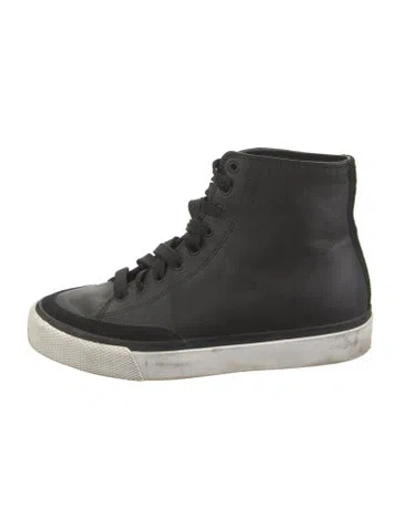 Pre-owned Rag & Bone Leather Sneakers In Black