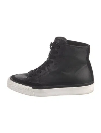 Pre-owned Rag & Bone Leather Sneakers In Black