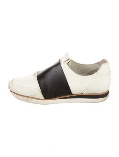 Pre-owned Rag & Bone Leather Sneakers In Black/white