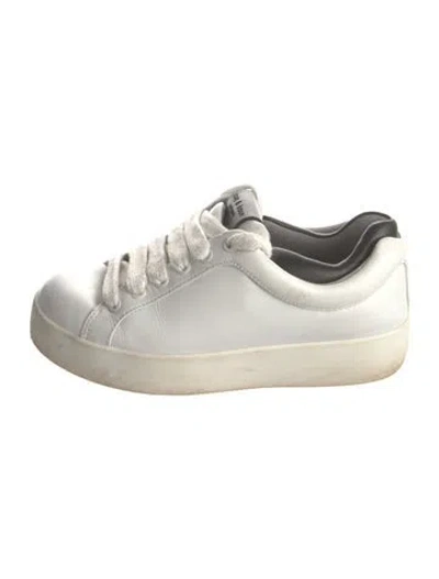 Pre-owned Rag & Bone Leather Sneakers In White