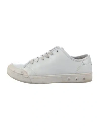 Pre-owned Rag & Bone Leather Sneakers In White