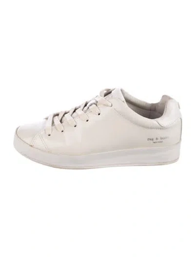 Pre-owned Rag & Bone Leather Sneakers In White