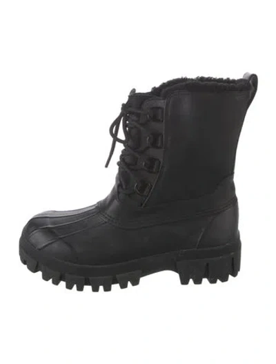 Pre-owned Rag & Bone Leather Snow Boots In Black