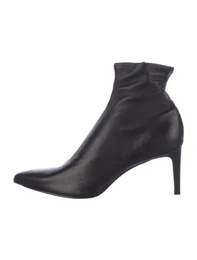 Pre-owned Rag & Bone Leather Sock Boots In Black