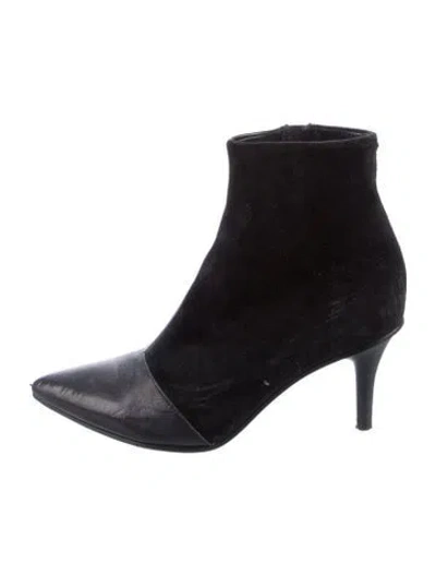 Pre-owned Rag & Bone Leather Sock Boots In Black