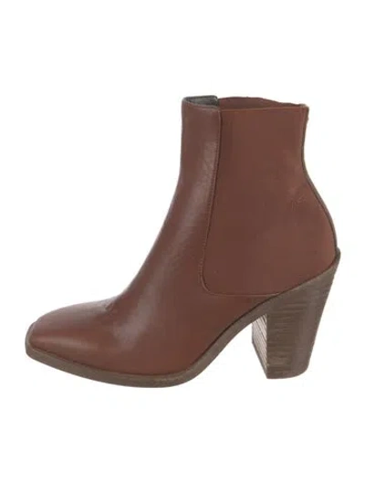 Pre-owned Rag & Bone Leather Sock Boots In Brown