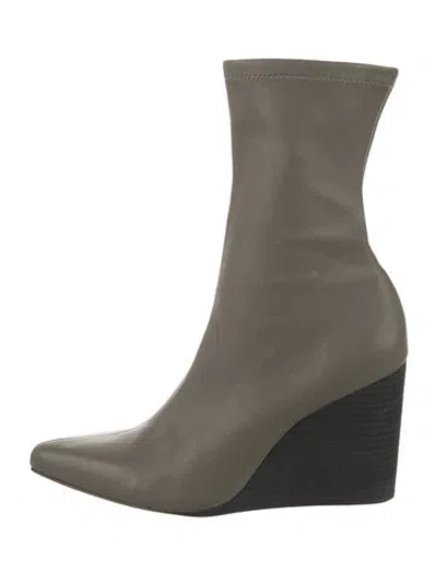 Pre-owned Rag & Bone Leather Sock Boots In Gray