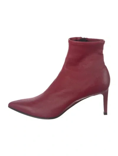 Pre-owned Rag & Bone Leather Sock Boots In Red