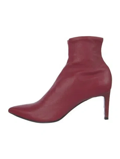 Pre-owned Rag & Bone Leather Sock Boots In Red