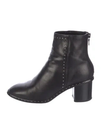 Pre-owned Rag & Bone Leather Studded Accents Boots In Black