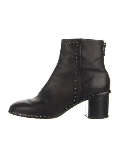 Pre-owned Rag & Bone Leather Studded Accents Boots In Black