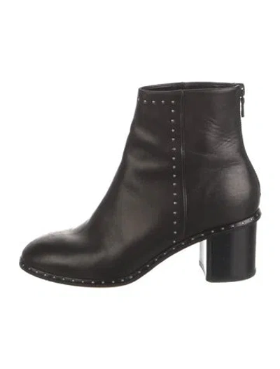 Pre-owned Rag & Bone Leather Studded Accents Boots In Black