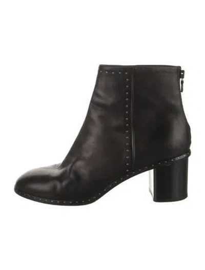 Pre-owned Rag & Bone Leather Studded Accents Boots In Black