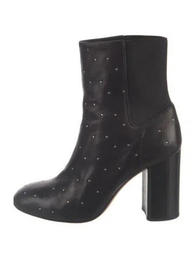 Pre-owned Rag & Bone Leather Studded Accents Boots In Black
