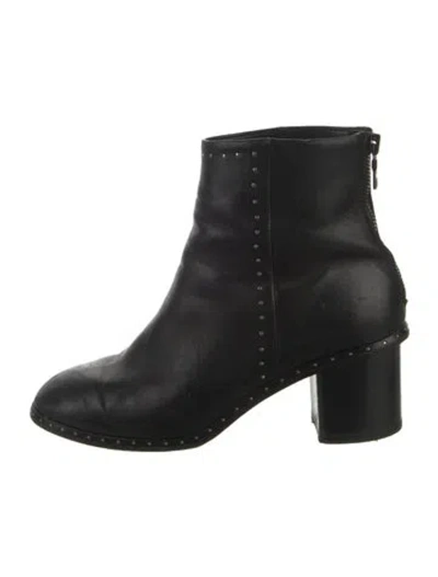 Pre-owned Rag & Bone Leather Studded Accents Boots In Black