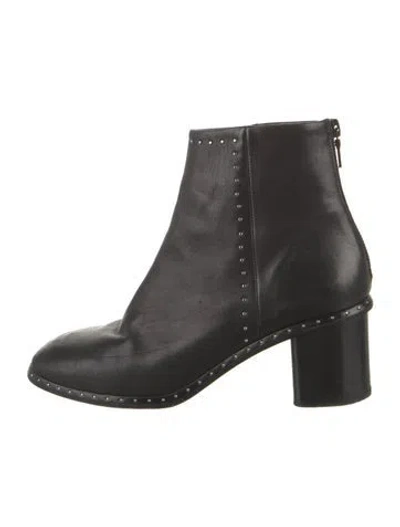 Pre-owned Rag & Bone Leather Studded Accents Boots In Black