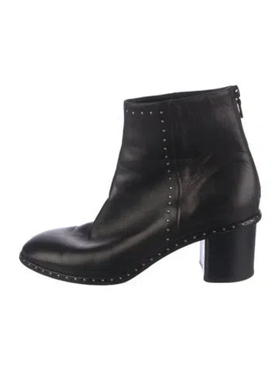 Pre-owned Rag & Bone Leather Studded Accents Boots In Black