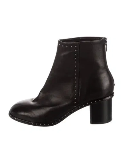 Pre-owned Rag & Bone Leather Studded Accents Boots In Black