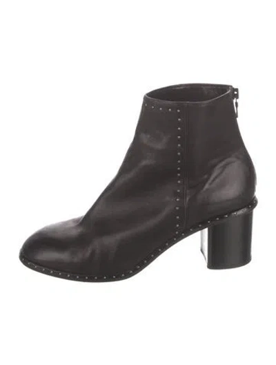 Pre-owned Rag & Bone Leather Studded Accents Boots In Black