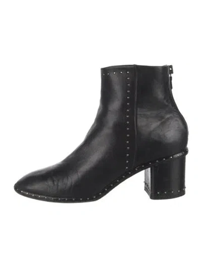 Pre-owned Rag & Bone Leather Studded Accents Boots In Black