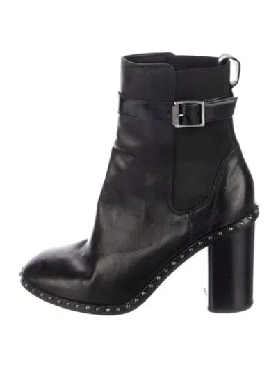 Pre-owned Rag & Bone Leather Studded Accents Boots In Blue