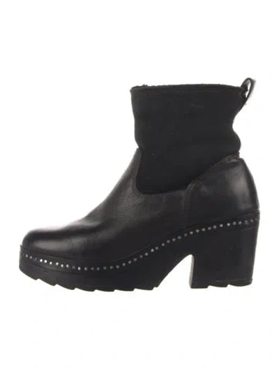 Pre-owned Rag & Bone Leather Studded Accents Boots In Blue