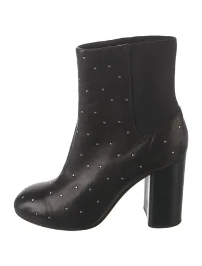 Pre-owned Rag & Bone Leather Studded Accents Chelsea Boots In Black