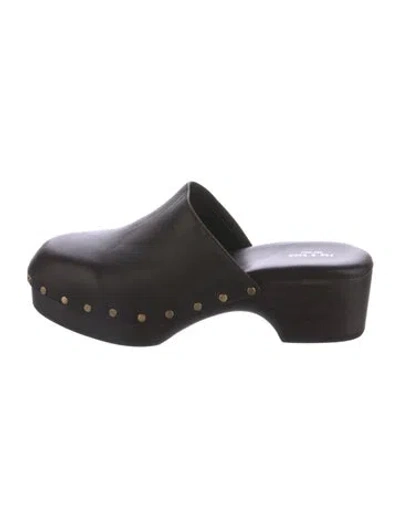 Pre-owned Rag & Bone Leather Studded Accents Mules In Multi