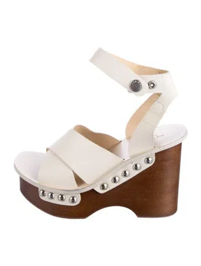 Pre-owned Rag & Bone Leather Studded Accents Sandals In Neutral