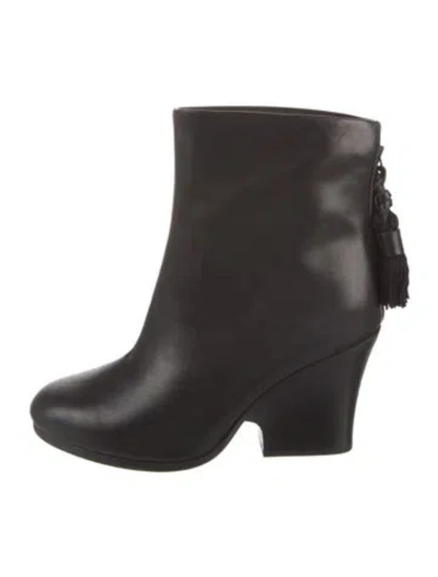 Pre-owned Rag & Bone Leather Tassel Accents Boots W/ Tags In Black