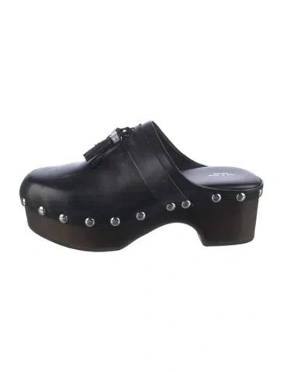 Pre-owned Rag & Bone Leather Tassel Accents Slides In Multi