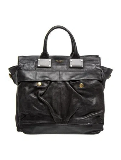 Pre-owned Rag & Bone Leather Top Handle Bag In Black