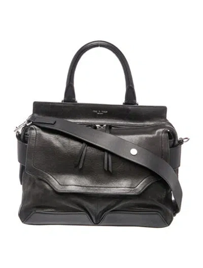 Pre-owned Rag & Bone Leather Top Handle Bag In Black