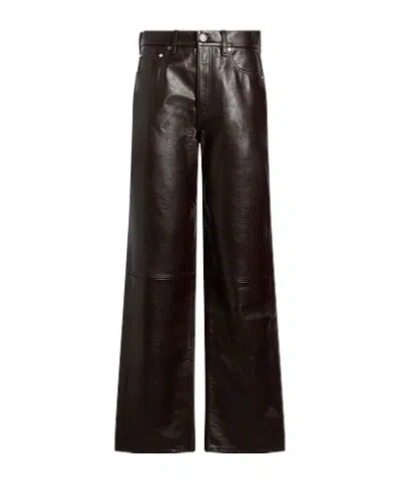 Rag & Bone Leather Trousers In Black