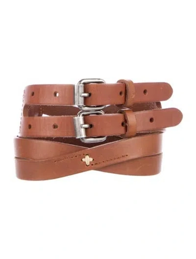 Pre-owned Rag & Bone Leather Waist Belt In Brown